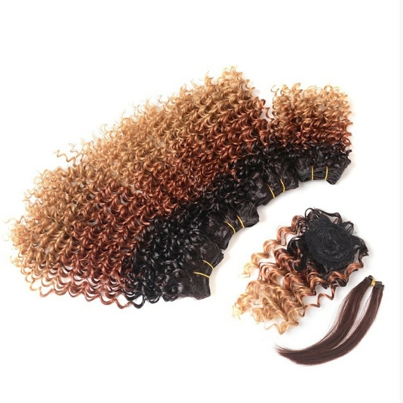 Ombre Blonde Curly Hair 4 Bundles main image 6